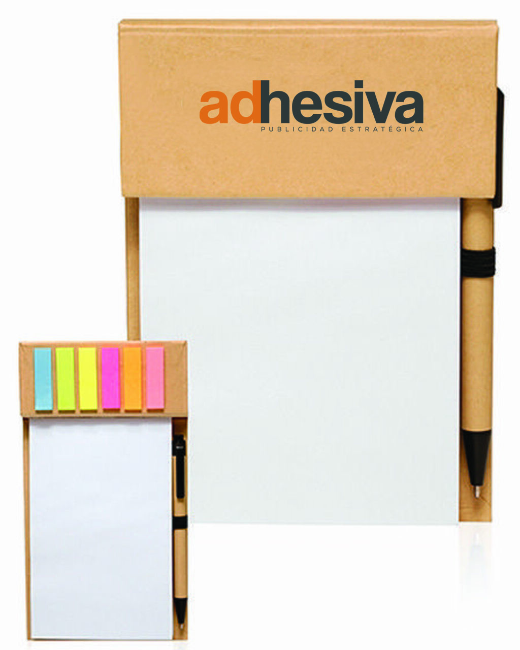 LIBRETA ECOLÓGICA CON SEPARADORES Y BOLÍGRAFO